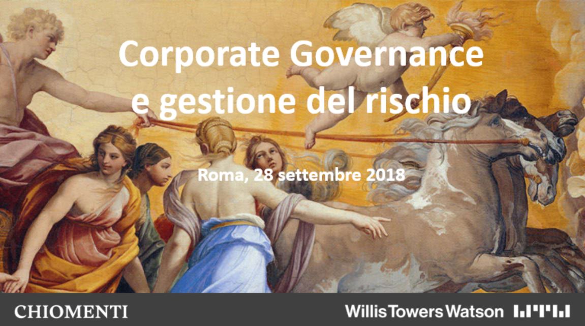 Corporate Governance e gestione del rischio - Roma, 28 settembre 2018