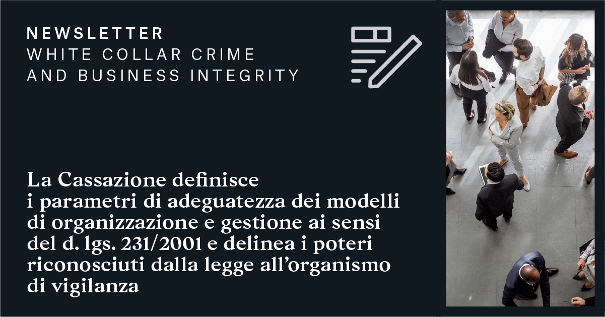 Newsletter | White Collar Crime and Business Integrity 06/07/2022