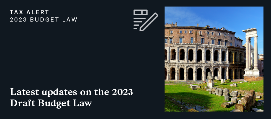 Tax Alert | DDL Bilancio 2023 (1/4)