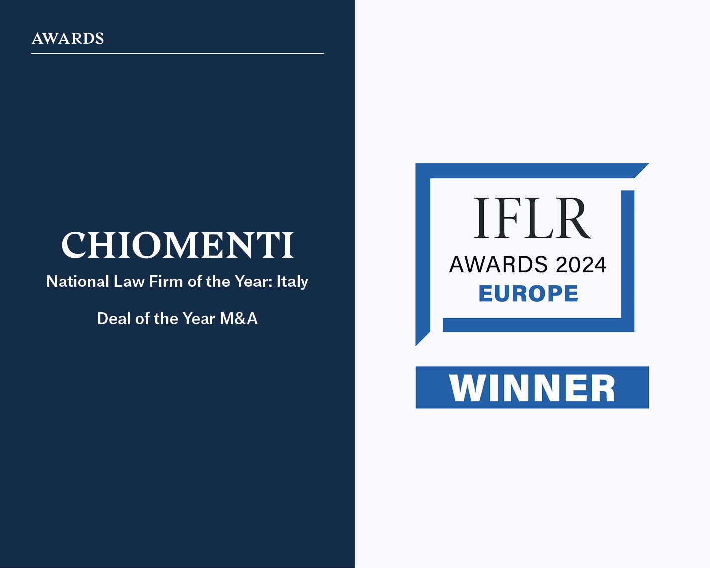 IFLR Awards 2024 | Chiomenti Studio dell'Anno