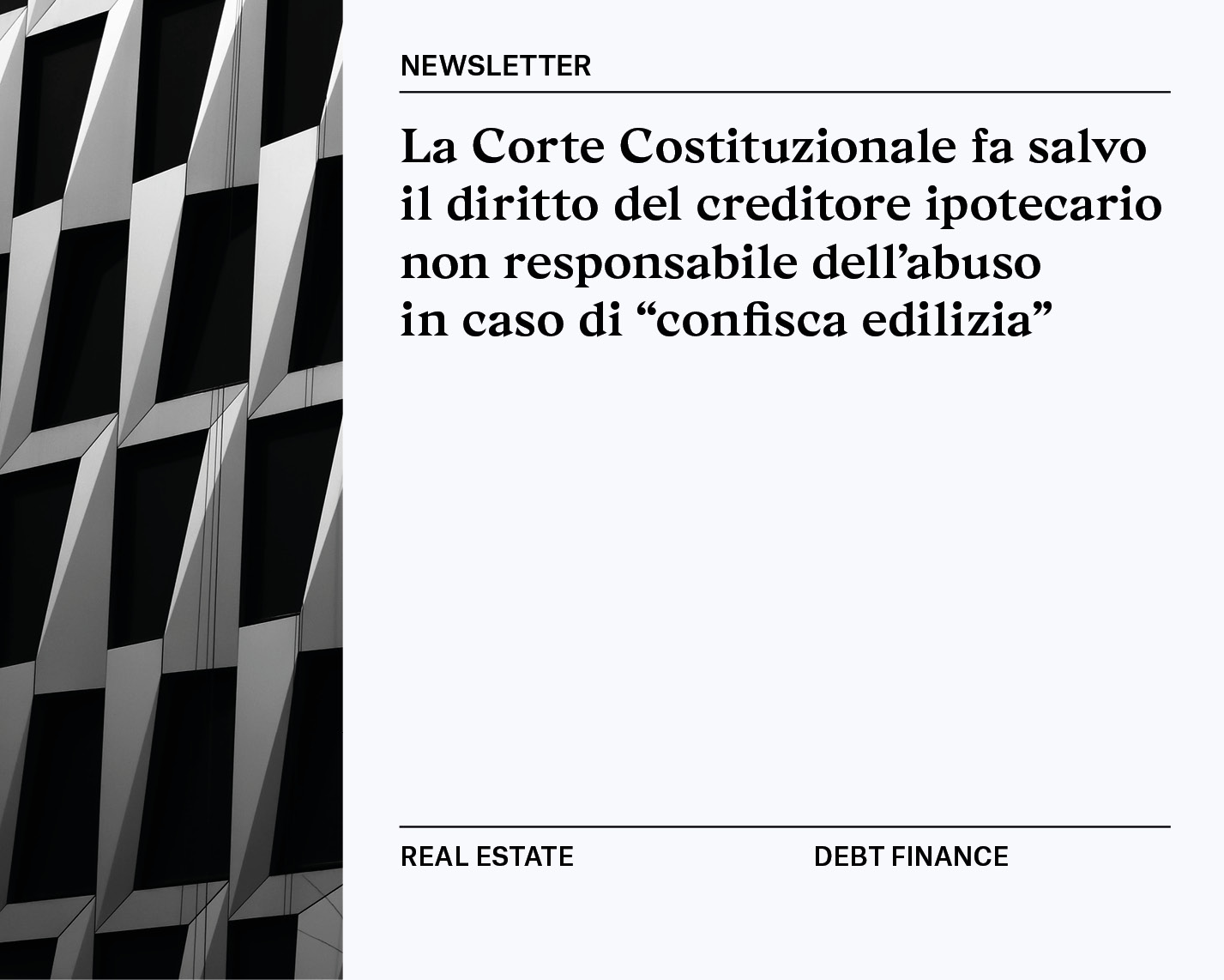 Newsletter | Real Estate; Debt Finance 08/10/2024