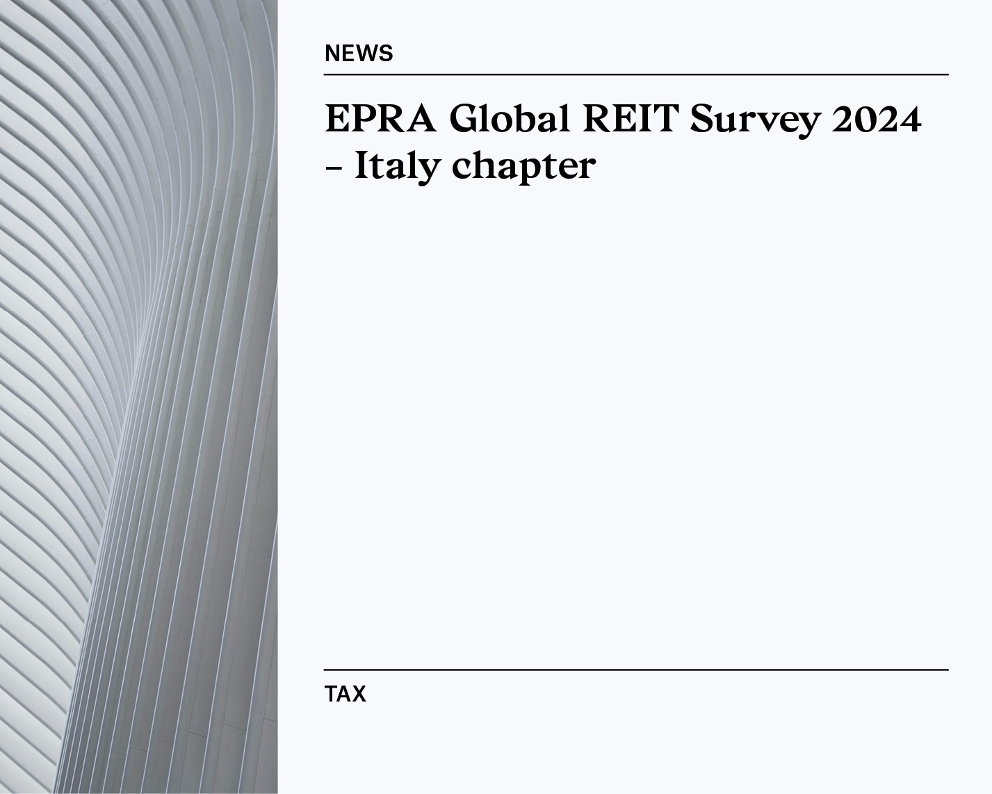 EPRA Global REIT Survey 2024 | Italy chapter
