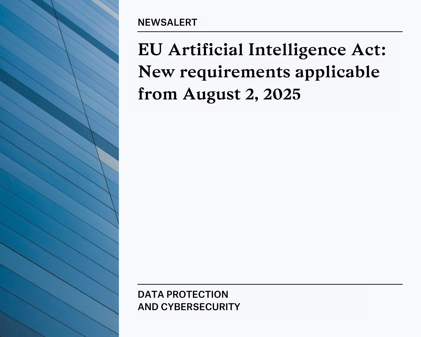 Newsalert | Data Protection and Cybersecurity 04/08/2025