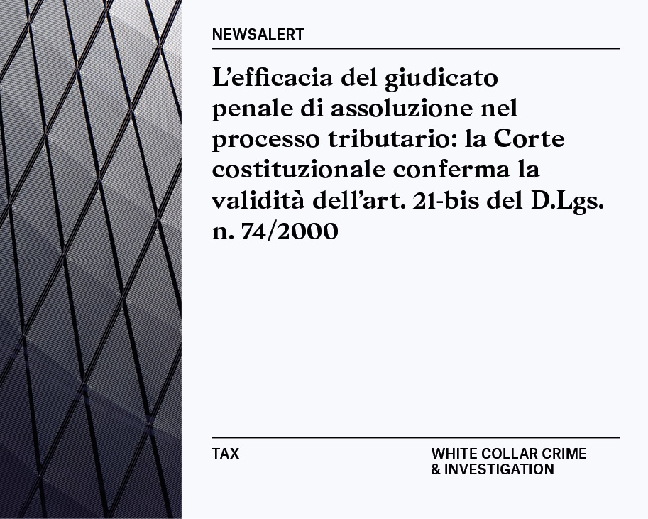 Newsalert | Tax; White Collar Crime & Investigation 16/04/2026