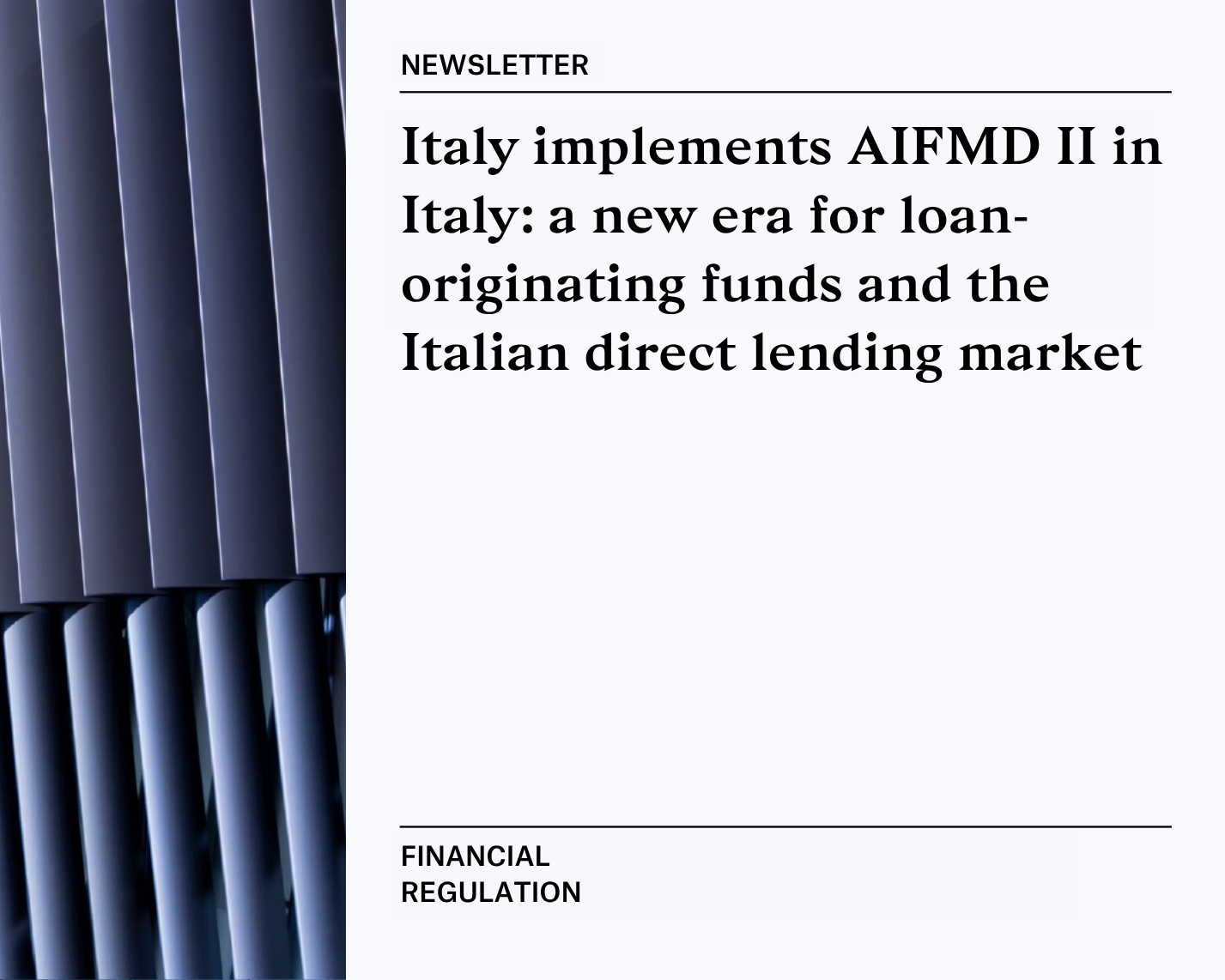 Newsletter | Financial Regulation 29/04/2026